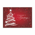 Dazzling Tree Greeting Card - Gold Lined White Envelope